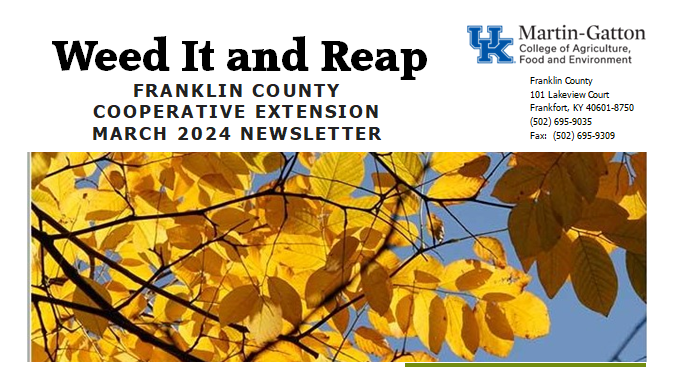 Weed It and Reap Newsletter 2024 image