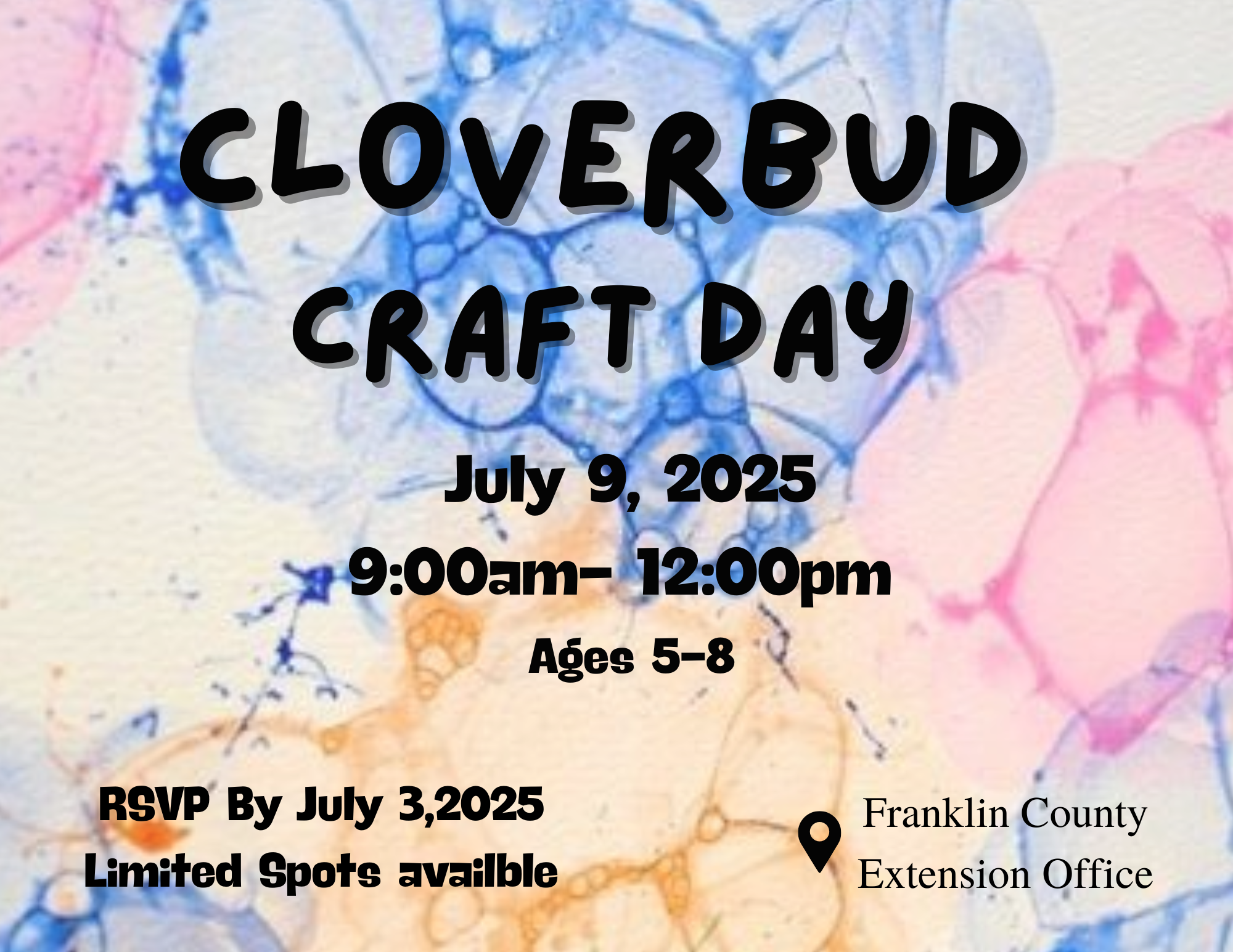 cloverbud craft day flyer