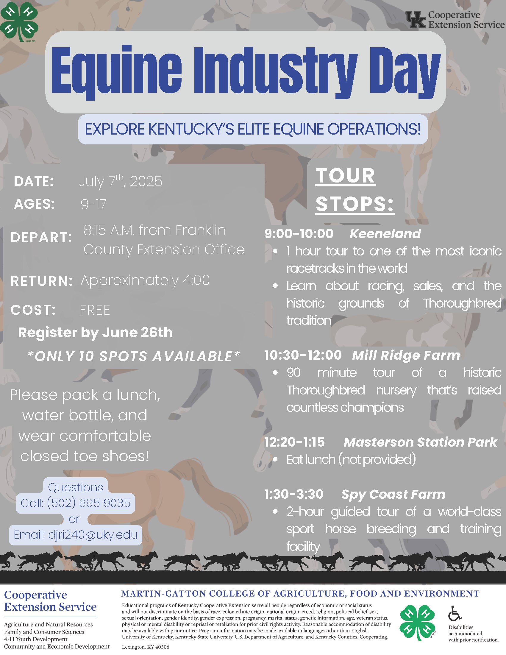 Equine Industry Day flyer