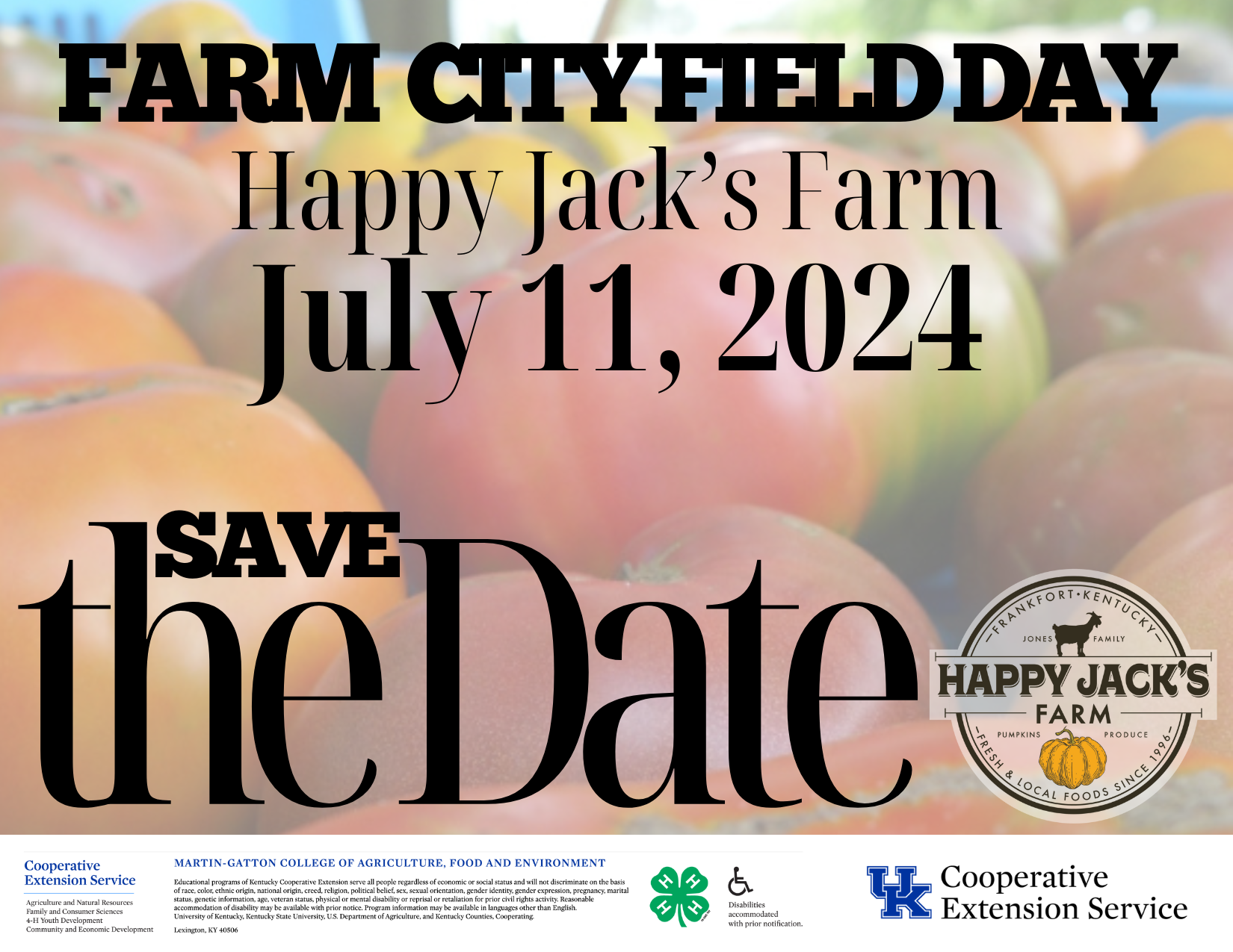 Farm City Field day save the date