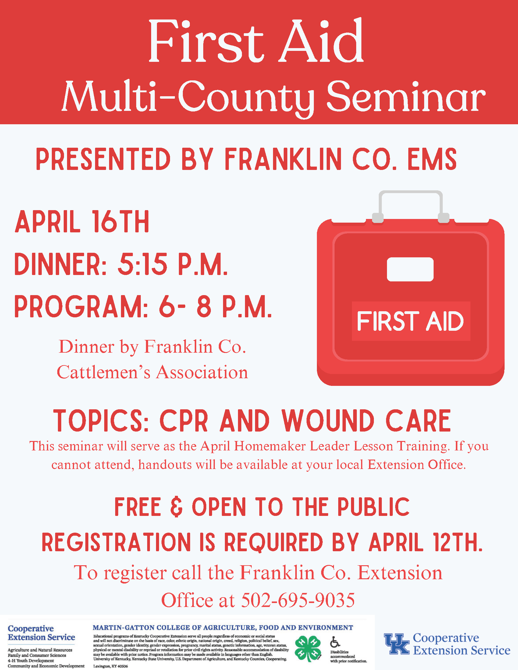 First aid multi- county seminar
