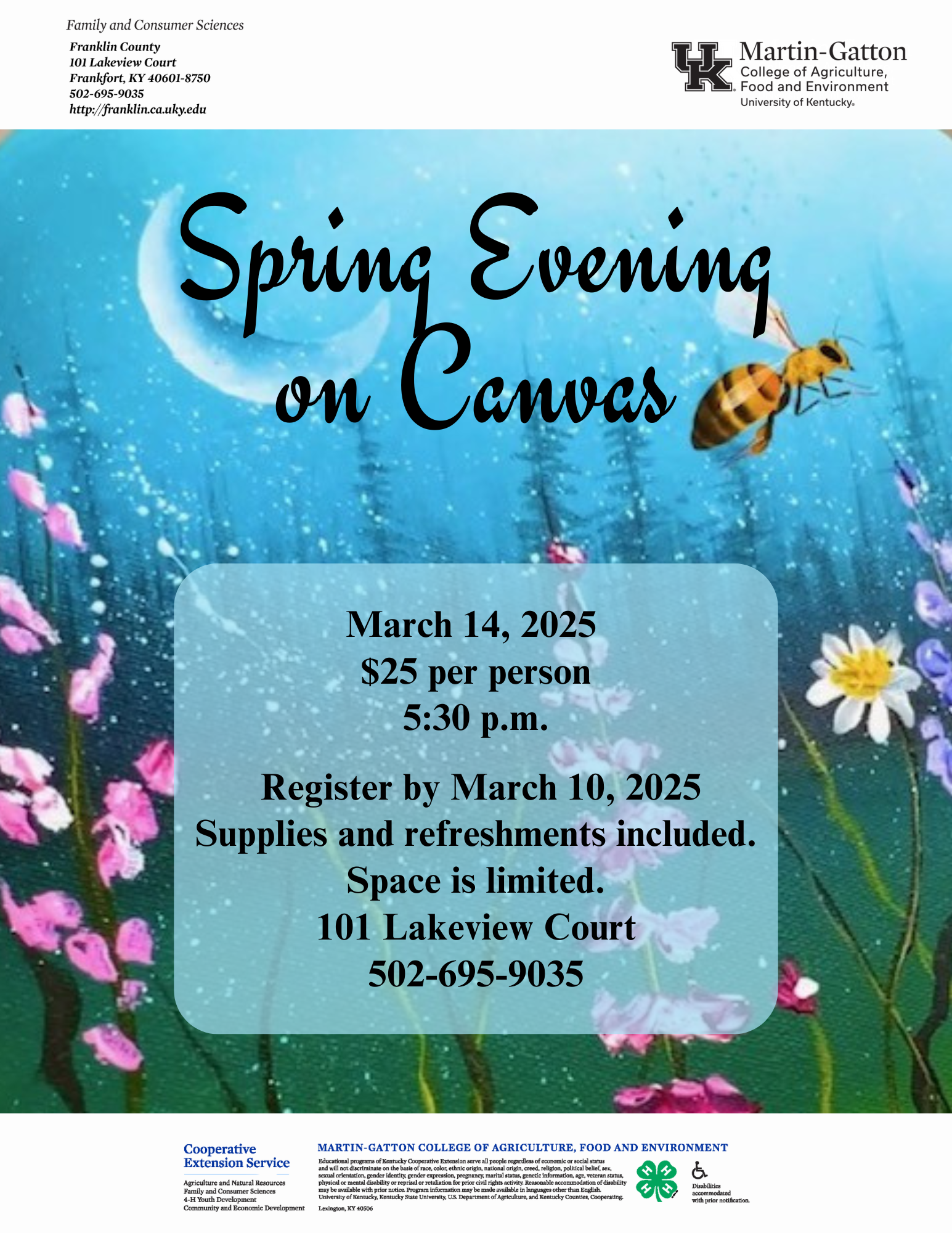 spring painting flyer