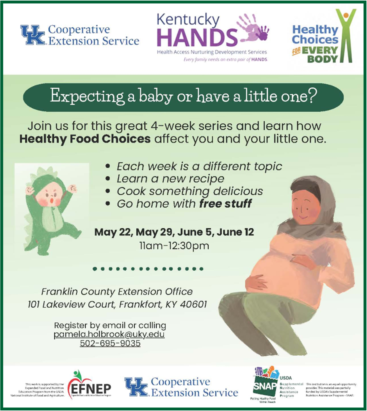 Healthy food choices for mothers flyer