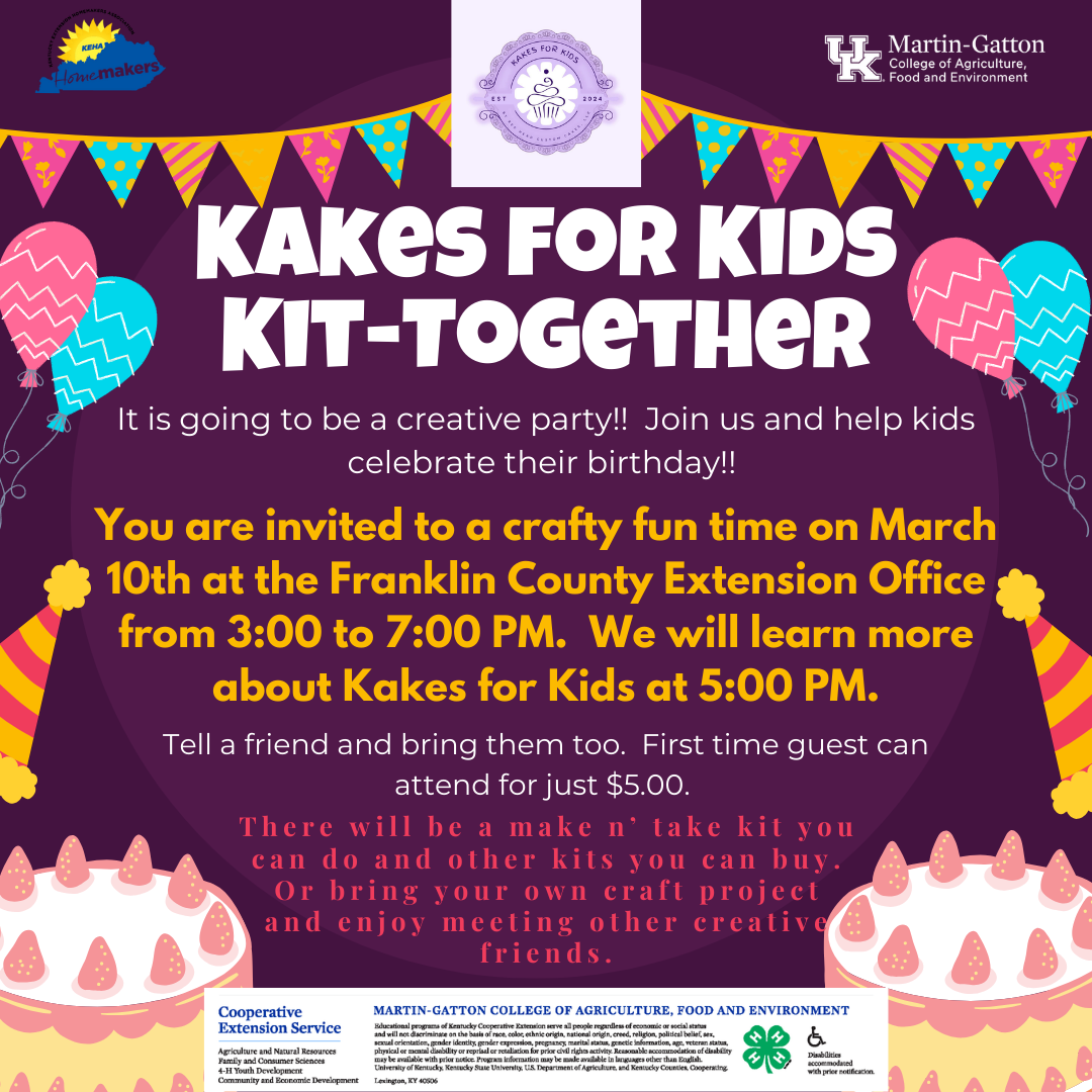 kit together for a cause flyer