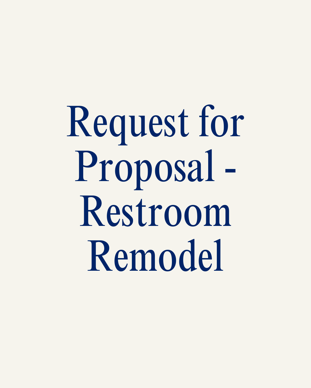 RFP restroom