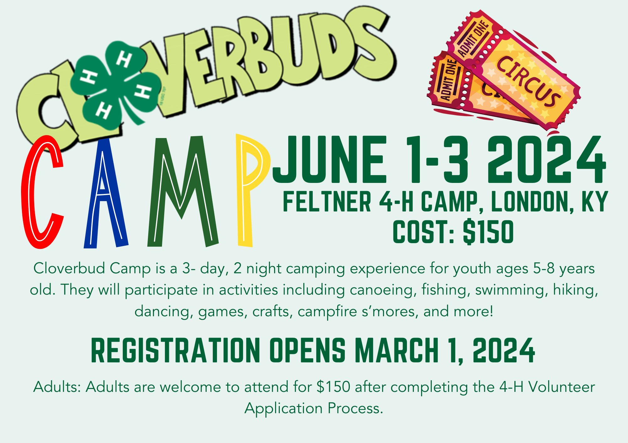 Cloverbud camp flyer