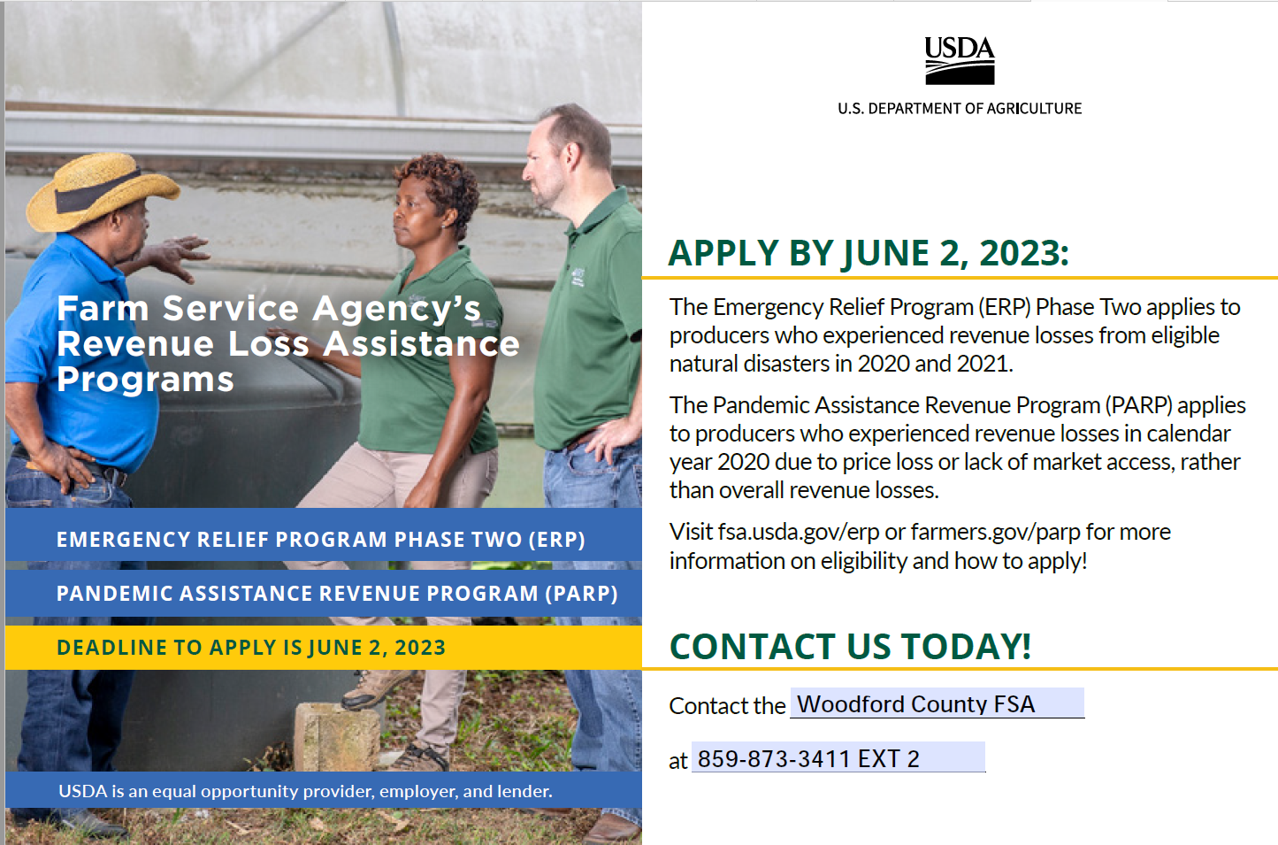 USDA ERP and PARP flyer
