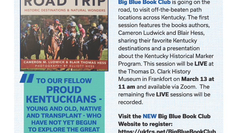 big blue book club flyer