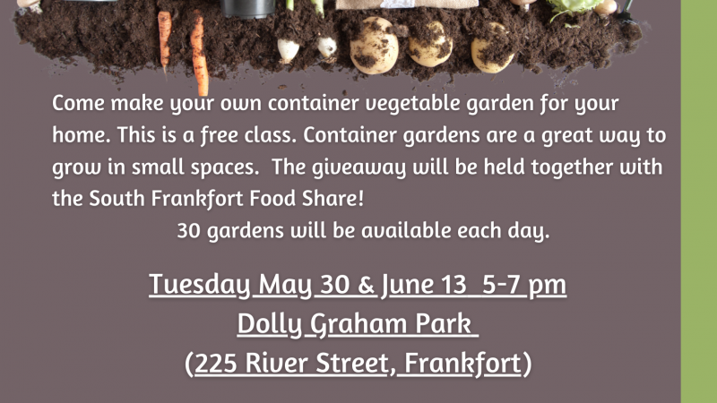 Vegetable Garden Container Class flyer